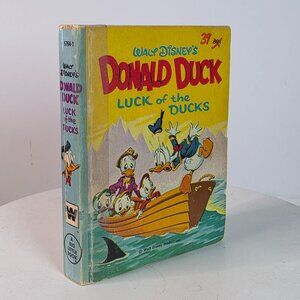 Walt Disneys Donald Duck "Luck Of The Ducks" Big Little Book 1969 Whitman Wester